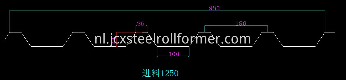 980 roof profile drawing